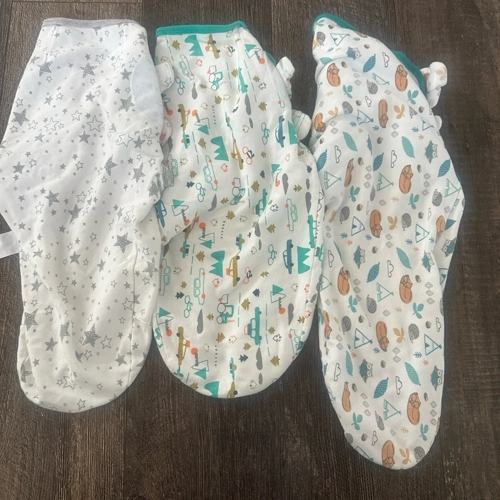 Preloved Baby Swaddle Blanket Set with Fun Patterns